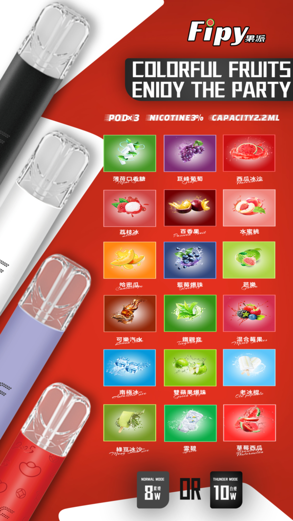 Fipy果派一代煙彈<br>[買三送一盒]<br>[買五送主機]